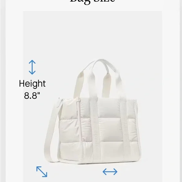 Kate Spade  KIP Cream Puffy Tote Small Brand New With Tags- Ships FREE - Picture 6 of 12